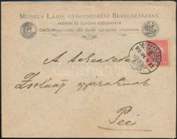 1905 Céges Levél 10f Bérmentesítéssel Pécsre / Business Cover... - Otros & Sin Clasificación
