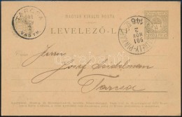 1901 4f Díjjegyes LevelezÅ‘lap Vasúti Bélyegzéssel / PS-card With Railway Postmark... - Otros & Sin Clasificación