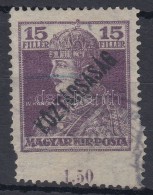 O 1918 Köztársaság / Károly 15f Elfogazott ívszéli Bélyeg / Mi 237... - Otros & Sin Clasificación