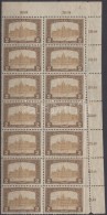 ** * 1916 Arató-Parlament 2K ívsarki 14-es Tömb Elfogazva / Mi 204 Misperforated Block Of 14 - Andere & Zonder Classificatie