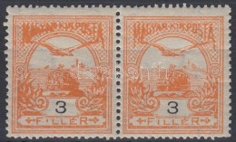 ** 1913 Turul 3f Túlfestékezett Pár / Mi 111 Overinked Pair - Otros & Sin Clasificación