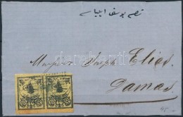 1863 Mi 1 III Pár Levél ElÅ‘lapon / Pair On Cover Front - Otros & Sin Clasificación