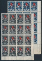 ** 1944 Szövetséges ErÅ‘k Sor ívsarki 16-os Tömbökben Mi 909-910 Corner Blocks Of 16... - Otros & Sin Clasificación