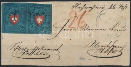 1850 Mi 7 II Pár Levél ElÅ‘lapon / Pair On Cover Front - Other & Unclassified