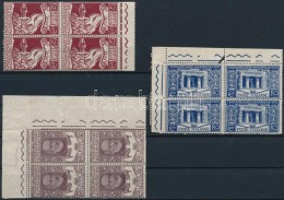 ** 1922 Giuseppe Mazzini Sor Négyestömbökben Mi 157-159 Blocks Of 4 (Mi EUR 240,-) - Autres & Non Classés