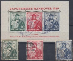 O 1949 Hannoveri Vásár Sor Mi 103-105 + Blokk 1a - Andere & Zonder Classificatie