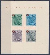 (*) Baden 1949 Vöröskereszt Blokk Mi 2 - Other & Unclassified