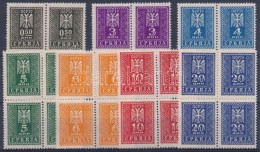 ** Szerbia / Serbia 1943 Portó Sor Négyestömbökben / Postage Due In Blocks Of 4 Mi 16-22... - Otros & Sin Clasificación