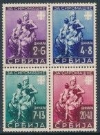 ** Szerbia / Serbia 1942 Mi 82-85  Az Utolsó értéken Az Anya Bal Térdén... - Other & Unclassified