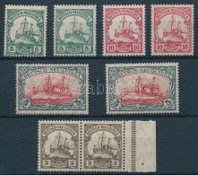 ** Deutsch-Neu-Guinea 1914 Mi 21 I-II, 22 I-II, 23I AI, 23II AII, 24 Pair - Autres & Non Classés