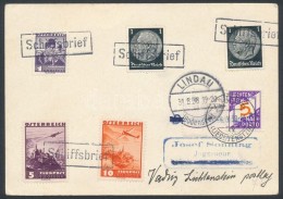 1938 Osztrák-német Vegyes BérmentesítésÅ± Hajóposta LevelezÅ‘lap... - Otros & Sin Clasificación
