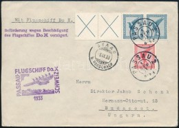 1933 A Dornier Do. X Elmaradt Budapesti Repülésére Feladott Levél / Cover Mailed For The... - Otros & Sin Clasificación