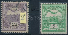 ** O 1904-1909 Turul 5f és 12f Lemezhibákkal / 2 Plate Varieties - Other & Unclassified