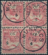 O 1900 Turul 10f Négyestömb / Mi 60 Block Of 4 'MUNKÁCS' - Otros & Sin Clasificación