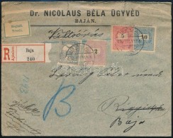 1900 Ajánlott Levél Krajcár Turul Vegyes Bérmentesítéssel / Registered... - Autres & Non Classés