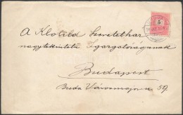 1899 5kr Levélen / On Cover 'UNGVÁR' - Budapest - Otros & Sin Clasificación