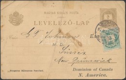 1897 2kr Díjjegyes Hunyadi Víz Reklám Millenniumi LevelezÅ‘lap 3kr... - Otros & Sin Clasificación