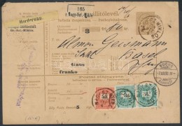 1893 Csomagszállító Svájcba / Parcel Card To Switzerland - Otros & Sin Clasificación