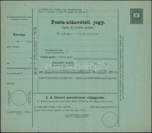 1874 Használatlan 10kr Postatutánvételi Jegy Magyar és Olasz Nyelven, MeglepÅ‘en... - Otros & Sin Clasificación
