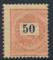 * 1889 Feketeszámú 50kr 'E', Képbe Fogazva (10.000) / Mi 38 B With Shifted Perforation - Autres & Non Classés