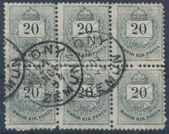 O 1881 20kr Hatostömb / Block Of 6 'ZIMONY ZEMUN' - Otros & Sin Clasificación