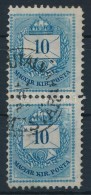 O 1881 10kr Pár Lemezkopás, Lemezhiba, Karcok / Pair With Plate Variety - Otros & Sin Clasificación