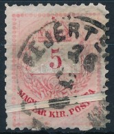 O 1881 5kr Széles Papírránccal / With Paper Crease - Otros & Sin Clasificación