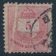 O 1881 5kr Széles Papírránccal / Mi 23 With Paper Crease - Andere & Zonder Classificatie