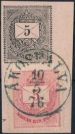 1874 Színesszámú 5kr Díjjegyes 5kr Kivágáson / Mi 17 On Cutting... - Otros & Sin Clasificación