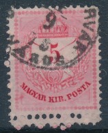 O 1874 5kr Lemezhiba, Alul KettÅ‘s Fogazás / Mi 17 With Plate Flaws And  Double Perforation - Otros & Sin Clasificación