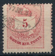 O 1874 5kr Bal FelsÅ‘ Javítás, Szélesre Fogazva / Mi 17 With Shifted Perforation, Retouche - Otros & Sin Clasificación