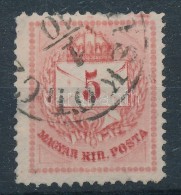 O 1874 5kr I. Típus álkettÅ‘snyomat, Ritka / Mi 17a With Double Print - Otros & Sin Clasificación