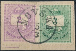 1874 Színesszámú 2kr és 3kr Kivágáson / Mi 15-16 On Cutting 'NOVSKA'... - Andere & Zonder Classificatie