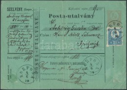 1874 5kr Postautalvány Réznyomat 10kr Díjkiegészítéssel / PS-money Order... - Other & Unclassified