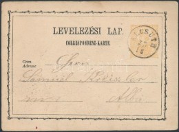 1873 2kr Díjjegyes LevelezÅ‘lap / PS-card 'ALCSUTH' (Gudlin 300 P) - Otros & Sin Clasificación