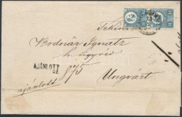 1873 Réznyomat 10kr Pár Ajánlott Levélen / Mi 11 Pair On Registered Cover... - Otros & Sin Clasificación