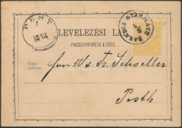 1872 2kr Díjjegyes LevelezÅ‘lap / PS-card 'BALASSA GYARMATH' (Gudlin 150 P) - Other & Unclassified