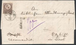 1872 Réznyomat 15kr Ajánlott Levélen / On Registered Cover 'STEIERLAK' - 'WÖRGL' -... - Autres & Non Classés