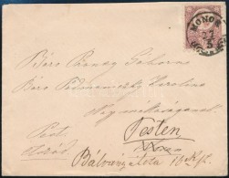 1872 Réznyomat 5kr Levélen / Mi 10 On Cover 'MONOR' - Pest - Otros & Sin Clasificación