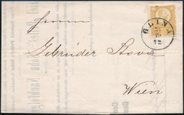 1872 Réznyomat 2kr Ollóval Vágva / Mi 8 Cut With Scissors, On Cover 'GLINA' - Wien - Other & Unclassified