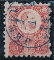 O 1871 5kr Kék / Blue 'JKERVÁR / VAS. M.' (Gudlin 600p) - Otros & Sin Clasificación