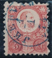 O 1871 5kr Kék / Blue 'JKERVÁR / VAS. M.' (Gudlin 600p) - Other & Unclassified