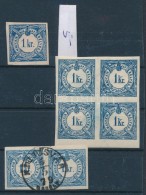 ** (*) O 1868-1881 9 Db 1kr Hírlapilleték Bélyeg (1-2-4 összefüggésben) / 9... - Otros & Sin Clasificación