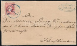 1871 5kr Levélen / On Cover Kék/blue 'Ó-BUDA' - Fünfkirchen - Otros & Sin Clasificación