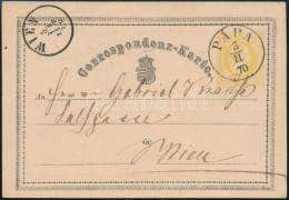1870 2kr Díjjegyes LevelezÅ‘lap / PS-card 'PÁPA' - Wien - Otros & Sin Clasificación