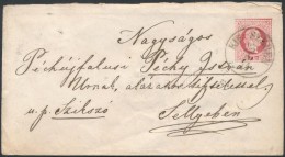 1867 5kr Díjjegyes Levél Lemezhibával / 5kr PS-cover With Plate Variety 'KIS-SZEBEN' (Gudlin... - Otros & Sin Clasificación