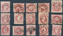 O 1867 15 Db Bélyeg Szép/olvasható Bélyegzésekkel / 15 Stamps With Nice/readable... - Other & Unclassified