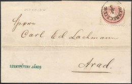 1866 5kr Levélen / On Cover 'DEBRECZIN B.H.' - 'ARAD' - Other & Unclassified