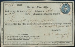 1865 Retour Recepisse 10kr Díjlerovással 'ADA' - Autres & Non Classés