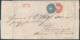 ~1865 5kr + 10kr Levélen / On Cover 'DEUTSCH BOLLY' - Neudorfl - Other & Unclassified